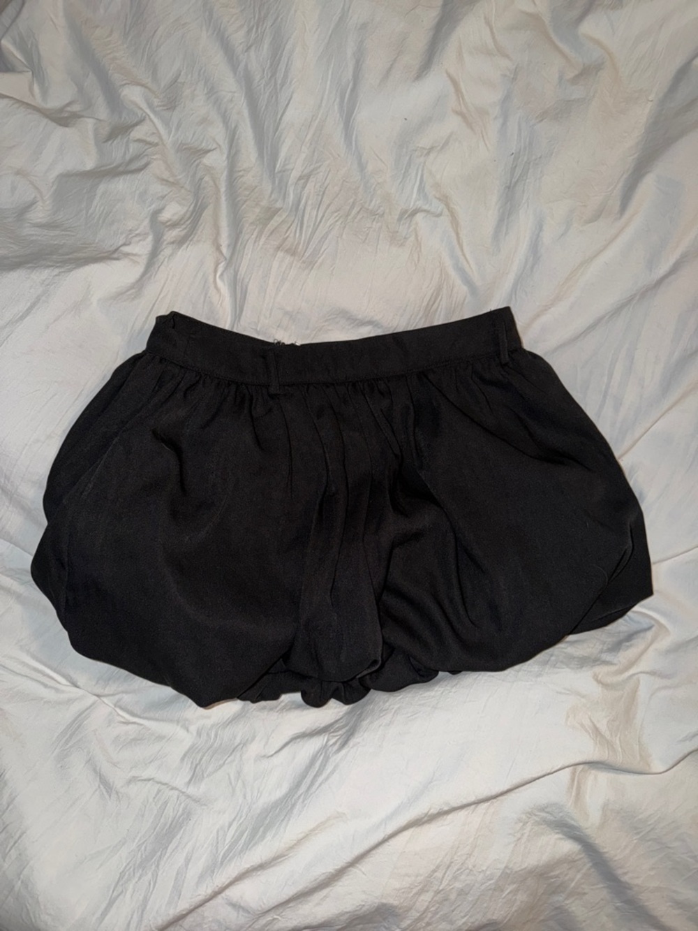 Fashion Nova Black Bubble Skort Shorts